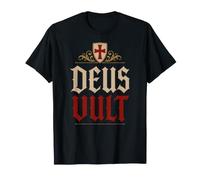 Bouclier des Chevaliers Templiers Deus Vult (Dieu Le Veut) T-Shirt