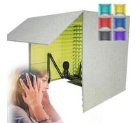 Bouclier d'isolation acoustique portable - Cabine vocale de bureau et filtre d'enregistrement pour studio à domicile, panneau d'insonorisation pour musiciens, artistes voix off et production musicale