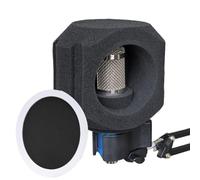 Bouclier d'isolation acoustique pour microphone - Filtre de réflexion professionnel pour studios d'enregistrement, housse en mousse acoustique portable, boule d'isolation de qualité supérieure pour