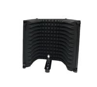 Bouclier d'isolation polyvalent à 3 panneaux pour une meilleure clarté sonore dans divers environnements. Filtre en mousse pliable pour isolation du microphone