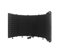 Bouclier D'isolation Pour Microphone De Studio - Panneau D'enregistrement Portable Noir Insonorisé | Cabine Vocale En Éponge Acoustique, Filtre Réfléchissant En Mousse Haute Densité À Cinq Panneaux Av