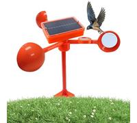 Bouclier d'oiseau solaire - 12,01 pouces, barrière de pigeon de rotation à énergie solaire pour la protection extérieure, dispositif humain avec une action dissuasive à 360 degrés et réflexive pour la