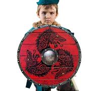 Bouclier en bois médiéval - Soldat Loup Cosplay, prêt pour la bataille