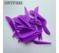 Bouclier en caoutchouc en forme de goutte,coupe girouette,flèche de tir à l'arc,plume de tube,accessoires de bricolage,36 pièces,1.75 pouces - Type Violet