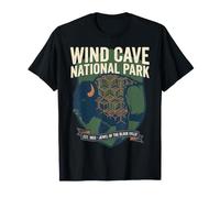 Bouclier en Forme de Bison Vintage du Parc National de Wind Cave T-Shirt