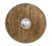 BOUCLIER GUERRIER MÉDIÉVAL VIKING CHEVALIER 40CM Marron, Chocolat