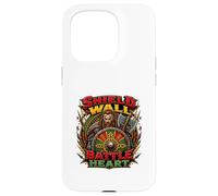 Bouclier Mural Viking cœur Guerrier Nordique Art Coque pour iPhone 15 Pro