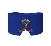 Bouclier oculaire imprimé drapeau de l'État du Dakota du Nord, équipement de sommeil réversible, bandeau bloquant la lumière, pour un confort de voyage