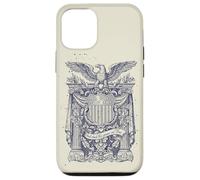 Bouclier Patriotique Eagle Crest Vintage Heraldry USA Coque pour iPhone 12/12 Pro