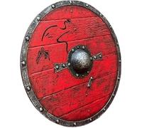 Bouclier Ragnar Lothbrok authentique Battledore Viking rond Eivor Valhalla fait à la main Bouclier Viking Battle Porté Bouclier Cadeau Noir