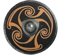 Bouclier rond médiéval Viking Unique Antique Design Bouclier en bois 61 cm Cadeau, Conforme à l'image, Medium