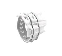 Bouclier Thermique Anneau d'isolation thermique en caoutchouc anti-brûlure pour tuyau d'échappement de moto universel Couvercle d'échappement de moto(White)
