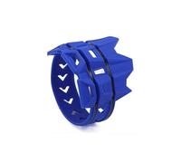 Bouclier Thermique Anneau d'isolation thermique en caoutchouc anti-brûlure pour tuyau d'échappement de moto universel Couvercle d'échappement de moto(Blue)