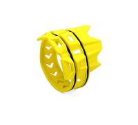 Bouclier Thermique Anneau d'isolation thermique en caoutchouc anti-brûlure pour tuyau d'échappement de moto universel Couvercle d'échappement de moto(Yellow)