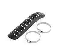 Bouclier Thermique de Moto, Keenso Pare Chaleur Cache de Silencieux D'échappement De Moto Housse Heel Cache d'Isolation Thermique du Tuyau d'Echappement pour Moto(Black)