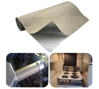 Bouclier thermique d'échappement avec dos adhésif en titane 61 x 101,6 cm pour mur derrière la grille 2500 degrés Matériau de protection thermique