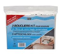 bouclier thermique haute température pour soudures - 20 x 27 cm - pack de 3 - geb