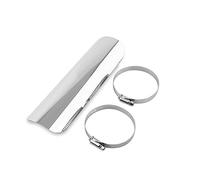 Bouclier Thermique, Keenso Cache de Silencieux D'échappement de Moto Universel Tuyau Bouclier Thermique Couvercle D'isolation Thermique Garde Flamme Pare-chaleur(Silver)