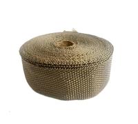 Bouclier thermique moto Bande thermique d'échappement, Protection, ruban isolant pour collecteur avec attaches en acier inoxydable, de fibre verre Protège pot d'échappement(5cmX10m)