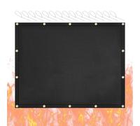 Bouclier Thermique pour Le Mur - derrière Le Bouclier Thermique du Gril | Protéger la Balustrade de clôture du Pont de la Chaleur du Gril | Mat à Chaleur tapof de feu Noir | Empêcher la clôture et Le