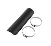 Bouclier Thermique pour Moto, Universel Cache de Silencieux de Tuyau d'Echappement pour Moto Cache-calandre Pare-chaleur Cache-bouclier d'Echappement pour Motos(Noir)