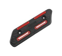 Bouclier Thermique Protection contre la saleté et les Scooters, pièces d'engrenage de moteur durables, couvercle thermique pour échappement moto(Red)