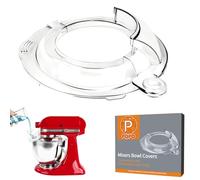 Bouclier Verseur Compatible avec Kitchen Aid Tilt Head 4.5-5 Quart Mixer, Couvercle de Bol de Mixeur Pliable Entièrement Fermé