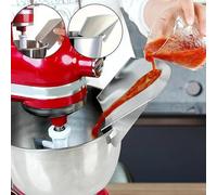 Bouclier Verseur Pour Mélangeur - Goulotte Verseuse En Acier Inoxydable, Protection Contre Les Éclaboussures Pour Mélangeur 5,51 X 6,69 Pouces | Pour La Cuisine Et La Pâtisserie, Bol Moyen En Acier In