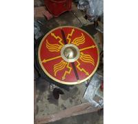 Bouclier viking médiéval authentique Battleworn The Last Kingdom - Bouclier entièrement fonctionnel pour la bataille pour soldat/guerrier (61 cm) (bouclier rond romain)