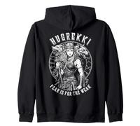 Bouclier Viking Woman Maiden Courage Hugrekki Old Norse Wolf Sweat à Capuche
