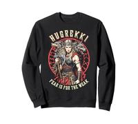 Bouclier Viking Woman Maiden Courage Hugrekki Old Norse Wolf Sweatshirt