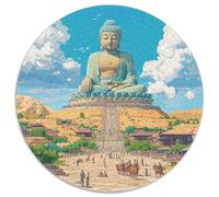 Bouddha 1000 Pièces Puzzle Rond Jeu Puzzles Qualité Supérieure Cadeau Unique pour Adultes Et Enfants 1000pcs (67.5x67.5cm)