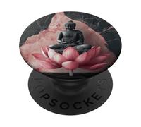 Bouddha Abstrait en Fleur de Lotus Spirituel Bouddhiste PopSockets PopGrip Adhésif