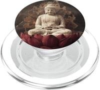 Bouddha Abstrait en Fleur de Lotus Spirituel Bouddhiste PopSockets PopGrip pour MagSafe