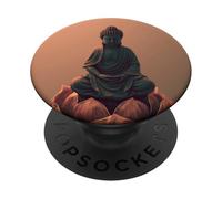 Bouddha Abstrait - Fleur de Lotus - Bouddhisme Spirituel Bouddhiste PopSockets PopGrip Adhésif
