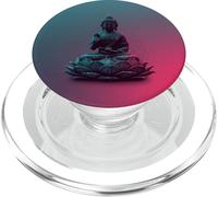 Bouddha Abstrait - Fleur de Lotus - Bouddhisme Spirituel Bouddhiste PopSockets PopGrip pour MagSafe