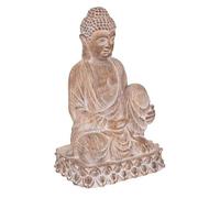 Atmosphera Statue Bouddha assis Arya H.67 cm effet bois mango