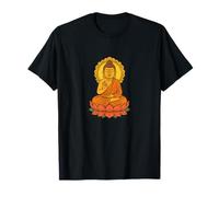 Bouddha Assis sur Une Fleur de Lotus Spirituel Calme méditatif T-Shirt