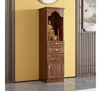 Bouddha Autel Étagère Sanctuaire Armoire D'autel en Bois avec Tiroirs et Rangements pour la Prière la Divination et Le Culte.(Walnut,40x40x116cm)