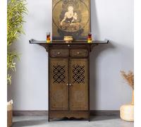 Bouddha Autel Étagère Sanctuaire,Table d'armoire d'autel de Bouddha,Forte capacité de charge, avec tiroirs, texture claire, rangement d'armoire,Pour Spirituel, Divination, Culte.(100*40*101cm)