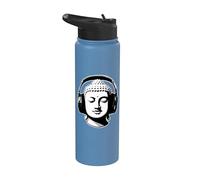 Bouddha avec casque DJ Stainless Steel Insulated Water Bottle