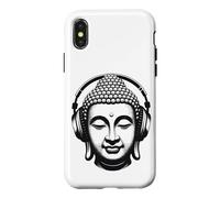 Bouddha avec Écouteurs Pleine Conscience Musique Boho Zen Coque pour iPhone X/XS