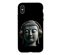 Bouddha avec Écouteurs Pleine Conscience Musique Boho Zen Coque pour iPhone X/XS