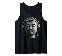 Bouddha avec Écouteurs Pleine Conscience Musique Boho Zen Débardeur