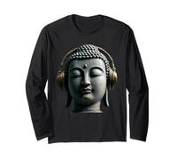 Bouddha avec Écouteurs Pleine Conscience Musique Boho Zen Manche Longue