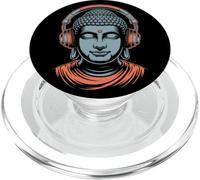 Bouddha avec Écouteurs Pleine Conscience Musique Boho Zen PopSockets PopGrip pour MagSafe