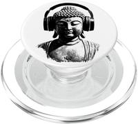 Bouddha avec Écouteurs Pleine Conscience Musique Boho Zen PopSockets PopGrip pour MagSafe