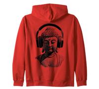 Bouddha avec Écouteurs Pleine Conscience Musique Boho Zen Sweat à Capuche