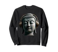 Bouddha avec Écouteurs Pleine Conscience Musique Boho Zen Sweatshirt