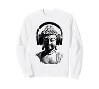 Bouddha avec Écouteurs Pleine Conscience Musique Boho Zen Sweatshirt
